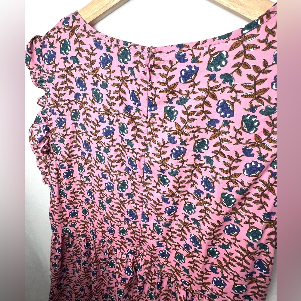 J. Crew Pink and Blue Floral Midi Dress - Picture 9 of 9